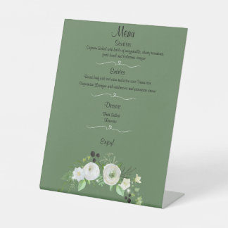 Elegantes Wedding Menu Pedestal Schild
