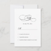 Elegantes Wedding Minimal Modernes QR Code Monogra RSVP Karte (Vorderseite)
