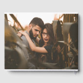 Elegantes Wedding Minimal Monogram Foto Gästebuch (Rückseite)