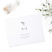 Elegantes Wedding Minimal Monogram Foto Gästebuch