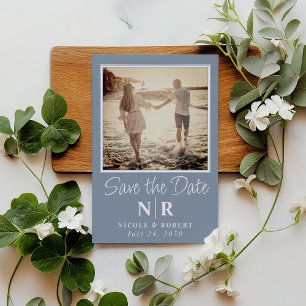 Elegantes Wedding Monogram Foto Save the Date Magneteinladung