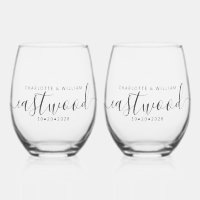 Elegantes Wedding Monogram Trinkbehälter Set