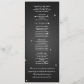 Elegantes Wedding Program Star Sparkle Black Programm (Rückseite)
