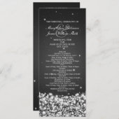 Elegantes Wedding Program Star Sparkle Black Programm (Vorne/Hinten)