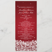 Elegantes Wedding Program Star Sparkle Rot Programm (Vorderseite)
