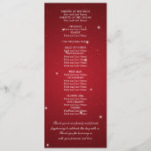 Elegantes Wedding Program Star Sparkle Rot Programm (Rückseite)