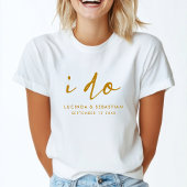 Elegantes Wedding Script Gold und White Bride T-Shirt