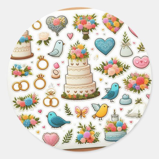Elegantes Wedding Sticker Pack" (Vorderseite)