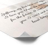 Elegantes Wedding Vow Kunstjubiläum Paare Foto Poster (Ecke)