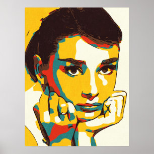 Elegantes weibliches Porträt im Vintage-Stil, mode Poster