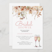 Elegantes, weich rosa Brautparty Einladung (Vorne/Hinten)