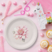 Elegantes, weich rosa Brautparty Pappteller (Party)