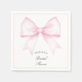 Elegantes, weich rosa Brautparty Serviette (Vorderseite)