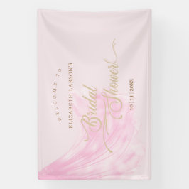 Elegantes, weich rosa Hochzeitskleid Brautparty Banner