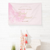 Elegantes, weich rosa Hochzeitskleid Brautparty Banner (InSitu)