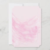 Elegantes, weich rosa Hochzeitskleid Brautparty Einladung (Rückseite)