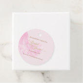 Elegantes, weich rosa Hochzeitskleid Brautparty Geschenkanhänger (Beispiel)