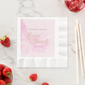 Elegantes, weich rosa Hochzeitskleid Brautparty Serviette (Beispiel)