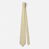 Elegantes weiches Beige-Blumenmuster Krawatte (Vorderseite)