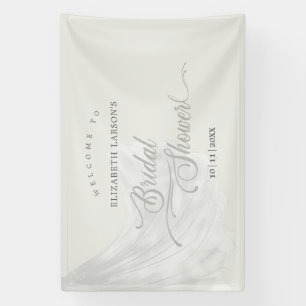 Elegantes, weiches beigefarbenes Hochzeitskleid Br Banner
