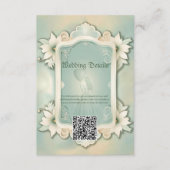 Elegantes, weiches, grünes Blumendesign. Begleitkarte (Vorderseite)