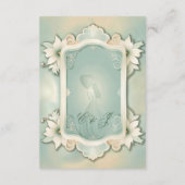 Elegantes, weiches, grünes Blumendesign. Begleitkarte (Rückseite)