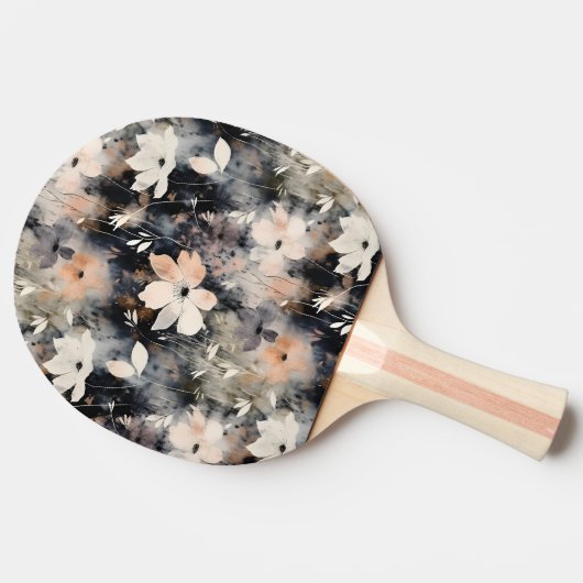 Elegantes, weiches Muster mit Monogramm Tischtennis Schläger (Seitenansicht)