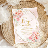 Elegantes, weiches, rosa und goldfarbenes Mädchen- Einladung