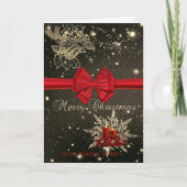 Elegantes Weihnachten Bell, Kerzen, roter Bogen (Vorderseite)