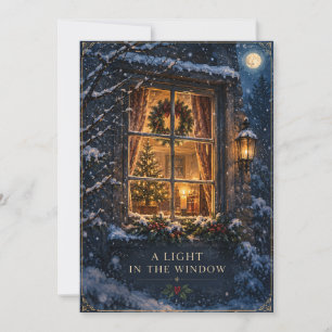 Elegantes Weihnachten, gemütliches Licht im Winter Karte