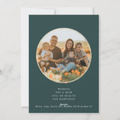 Elegantes WEIHNACHTEN Gold Winter Berry Frame Foto (Rückseite)