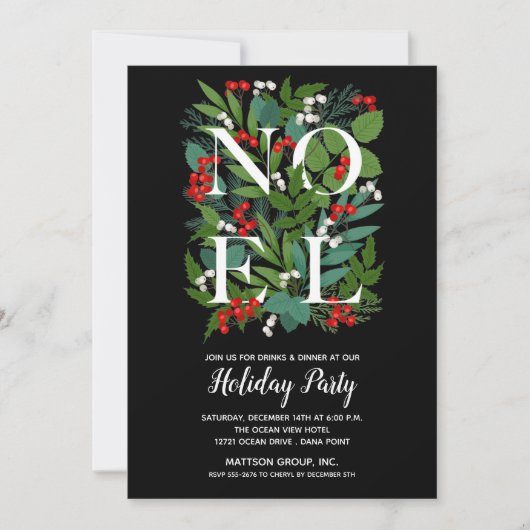 Elegantes WEIHNACHTEN Grün Weihnachten Party Einla (Vorderseite)