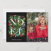 Elegantes WEIHNACHTEN Grüne am Schwarzen Foto (Vorderseite)