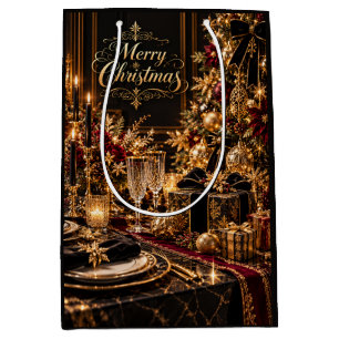 Elegantes Weihnachten Mittlere Geschenktüte