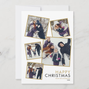 Elegantes Weihnachten Moderne Familie 5 Foto-Colla