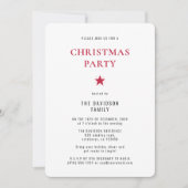 Elegantes Weihnachten Modernes Minimalistisches Ch Einladung (Vorderseite)