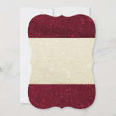 Elegantes Weihnachten, Red Gold Glitzer Corporate  Einladung (Rückseite)