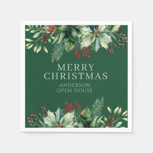 Elegantes Weihnachten Serviette (Vorderseite)