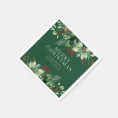 Elegantes Weihnachten Serviette (Ecke)