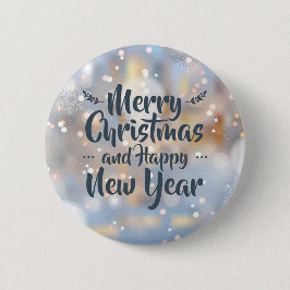 Elegantes Weihnachten und glückliches Neues Jahr | Button