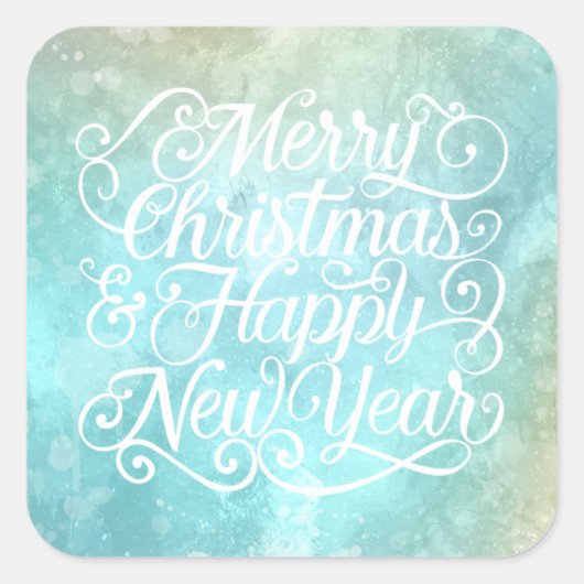 Elegantes Weihnachten und Neues Jahr | SIEGEL Quadratischer Aufkleber (Vorderseite)