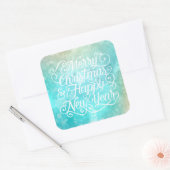 Elegantes Weihnachten und Neues Jahr | SIEGEL Quadratischer Aufkleber (Umschlag)