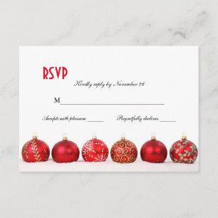 Elegantes Weihnachten verziert Feiertags-Party RSVP Karte