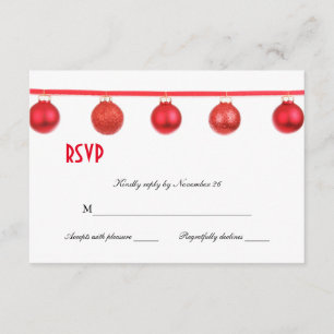 Elegantes Weihnachten verziert Feiertags-Party RSVP Karte