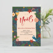 Elegantes Weihnachten Weihnachts-Party Einladung (Stehend Vorderseite)