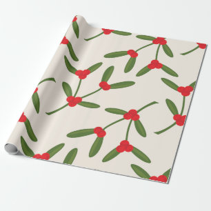 Elegantes Weihnachten Winterbeeren Feiertag Geschenkpapier