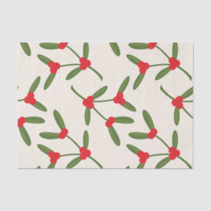 Elegantes Weihnachten Winterbeeren Feiertag Seidenpapier