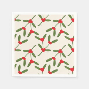 Elegantes Weihnachten Winterbeeren Feiertag Serviette