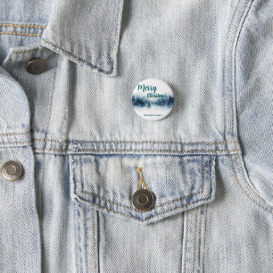Elegantes Weihnachten Xmas Winter Tannenwald Hol Button