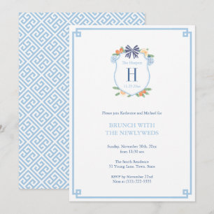 Elegantes Weihnachten Zitrus-Hochzeitssonntagbrunc Einladung